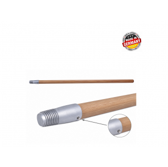 2 m Wooden Handle with Metal Threaded End
