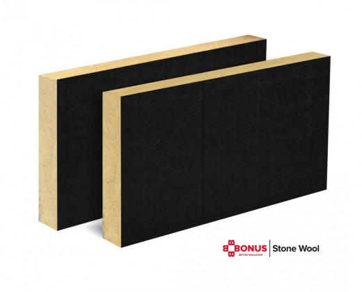 Каменна вата 70 кг./куб.м. каширана с черен воал - Gold Black