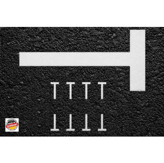 T-Shaped Road Marking Stencil - 100 × 50 cm, Line Width 12 cm
