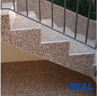 2К, епоксидно лепило за каменни килими при вертикално полагане - REAL 390 QCF