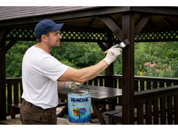 Импрегнираща 3в1 вакса за дърво на водна основа - UV устойчива - 3650