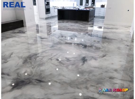 2К епоксидна смола за под с перлен металик ефект - REAL 800 Metallic/Pearl