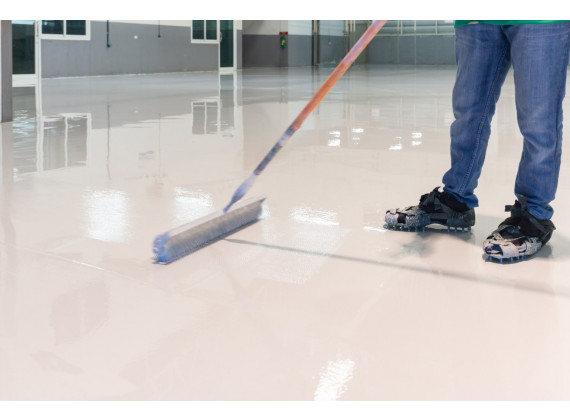 Цветно, 2К, саморазливно епоксидно подово покритие 116 - RAL 7040