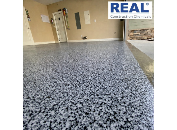 2К, саморазливно епоксидно покритие за декоративни люспи (чипс) - REAL CP 190